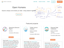 Tablet Screenshot of openhumans.net